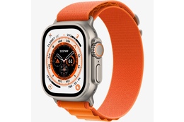 Smart saat Apple Watch Ultra GPS + Cellular, 49mm NFC Titanium Case with Orange Alpine Loop - Medium (MQFL3GK/A)